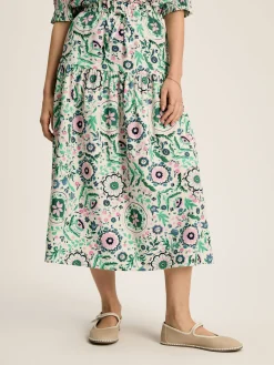 Elle Pink & Green Co-Ord Midi Skirt