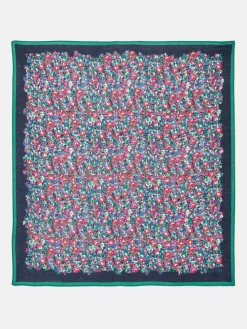 Elsie Multi Navy Printed Lightweight Square Scarf