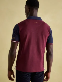 Embellished Burgundy Classic Fit Polo Shirt