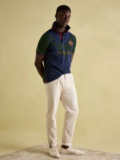 Embellished Green/Navy Classic Fit Polo Shirt