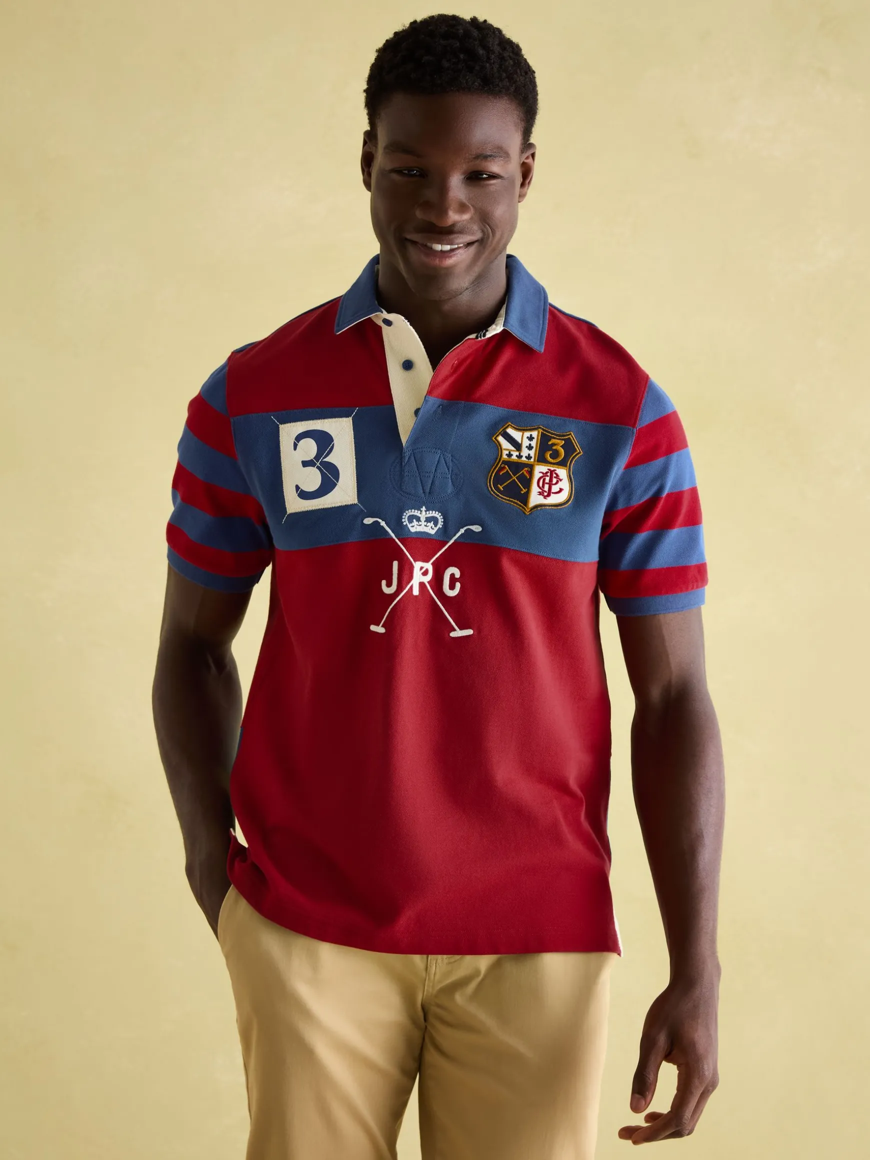 Embellished Red Classic Fit Polo Shirt