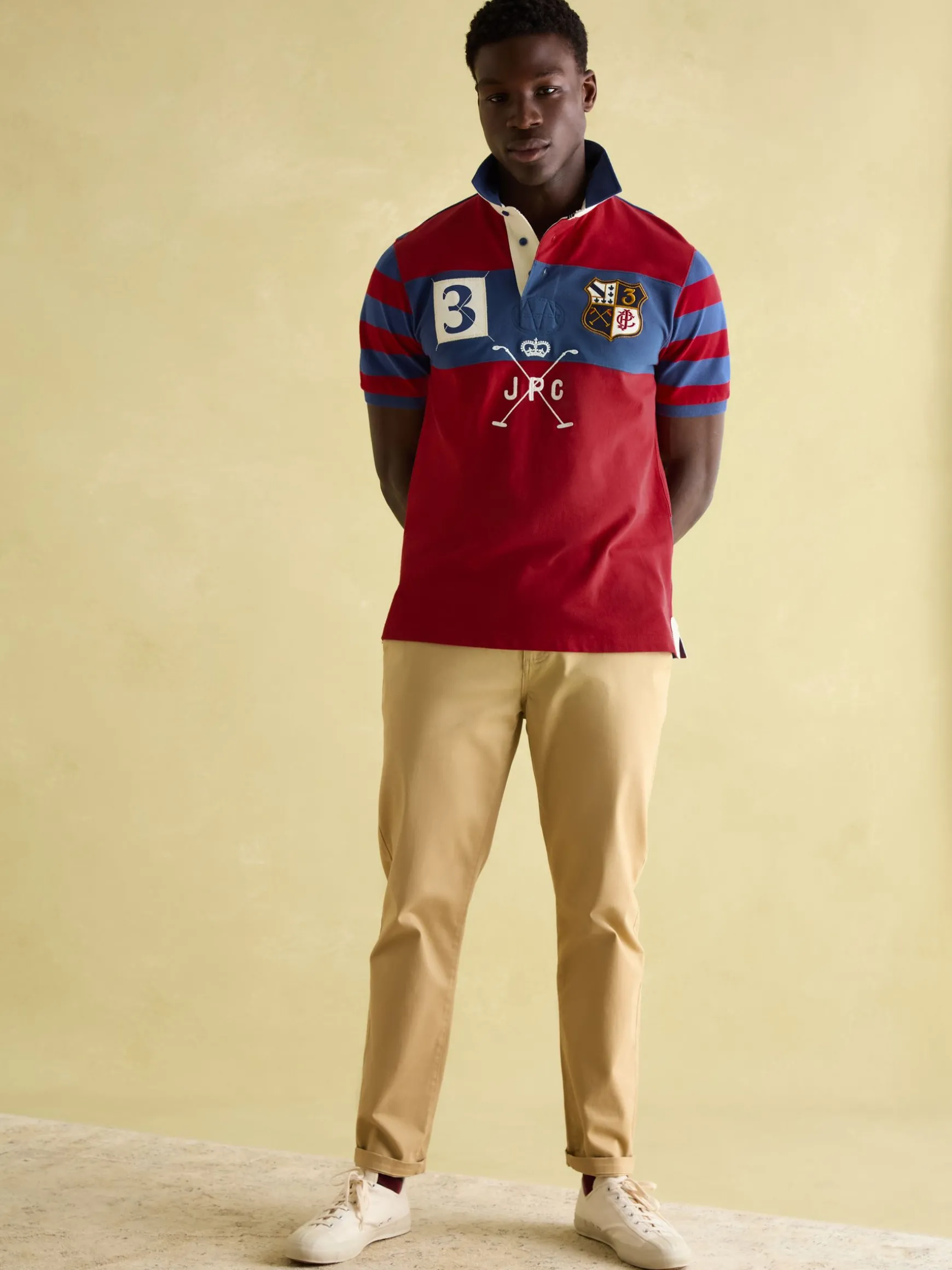 Embellished Red Classic Fit Polo Shirt