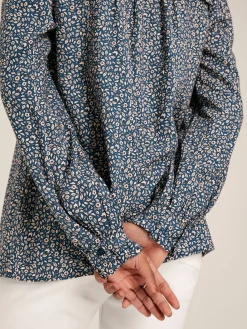 Emsley Blue Floral Long Sleeve Blouse