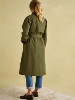Epwell Green Waterproof Belted Trench Coat