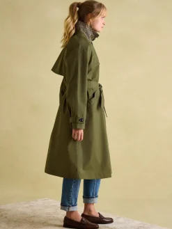 Epwell Green Waterproof Belted Trench Coat