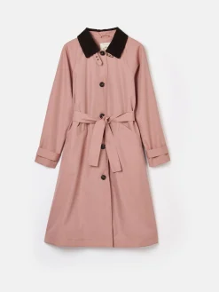 Epwell Pink Waterproof Belted Trench Coat