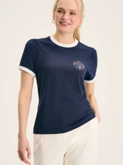 Erin Navy blue Short Sleeve T-Shirt
