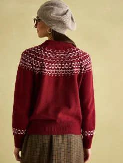 Eve Red Festive Fair Isle Jumper