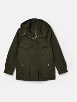 Fairford Khaki Green Waterproof Raincoat with Hood