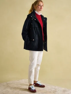 Fairford Navy Waterproof Raincoat with Hood