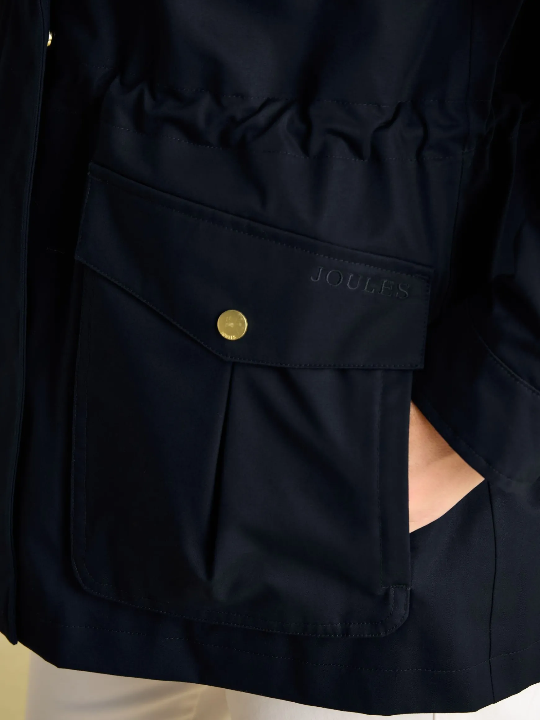 Fairford Navy Waterproof Raincoat with Hood