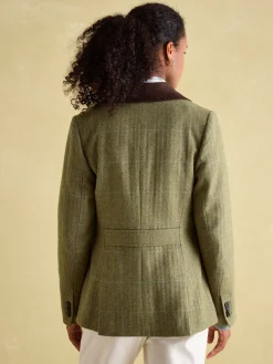 Fayfair Khaki Green Tweed Hacking Jacket