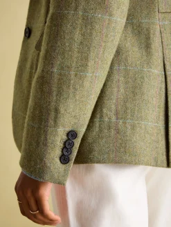 Fayfair Khaki Green Tweed Hacking Jacket