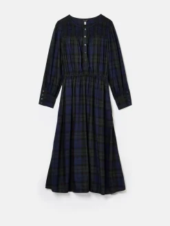 Felicity Blue Smocked Midi Dress