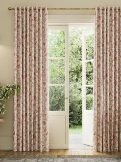Festival Pheasants Set of 2 Natural Blackout Eyelet Curtains