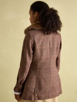 Fieldcoat Luxe Brown Fieldcoat Luxe 3-in-1 Brown Tweed Coat with Removable Quilted Gilet