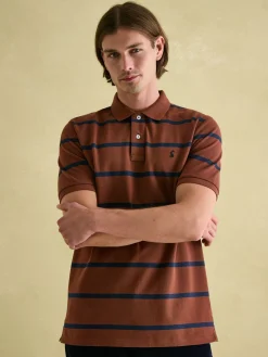 Filbert Brown & Navy Striped Polo Shirt