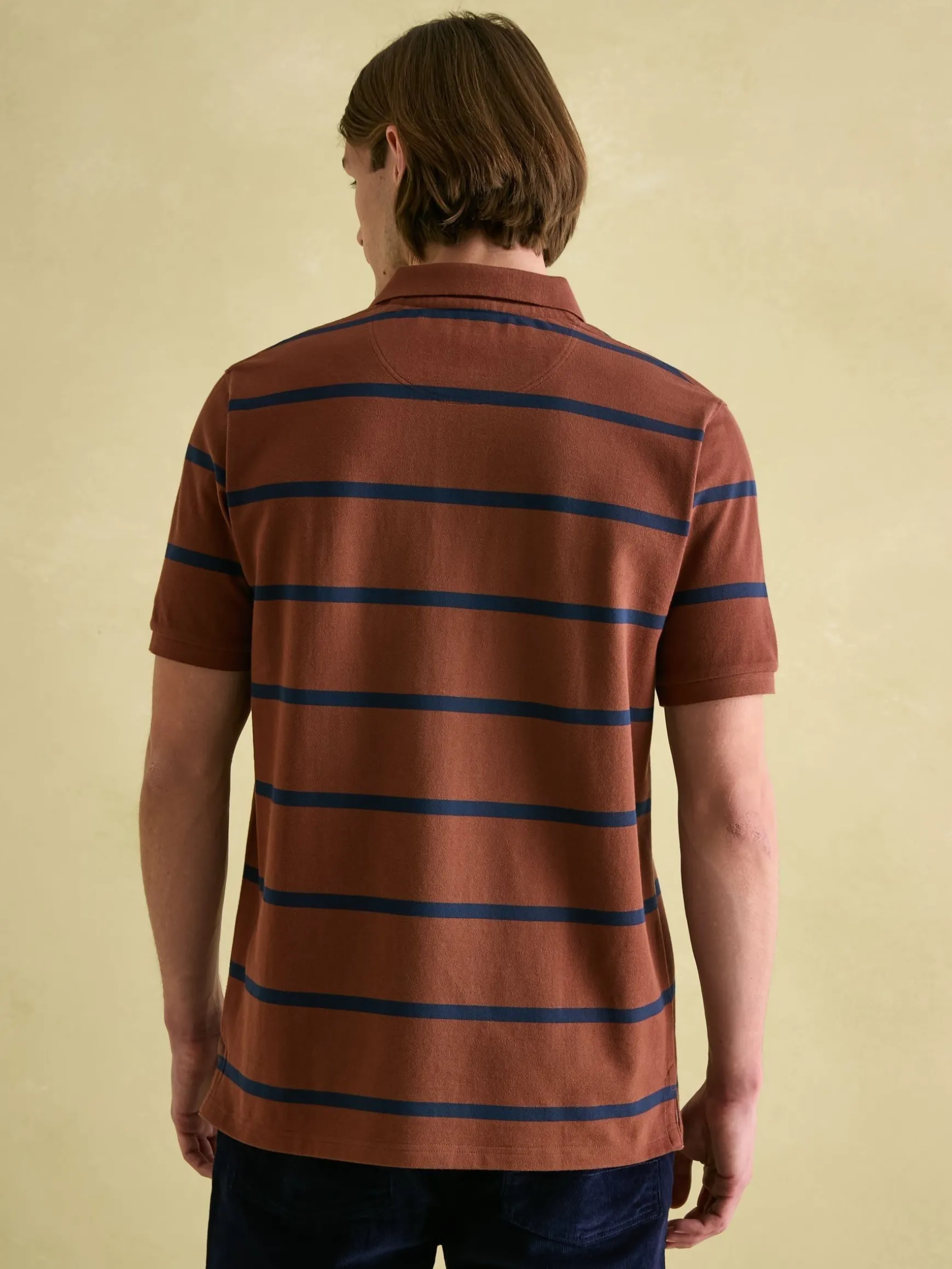 Filbert Brown & Navy Striped Polo Shirt