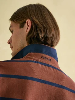 Filbert Brown & Navy Striped Polo Shirt