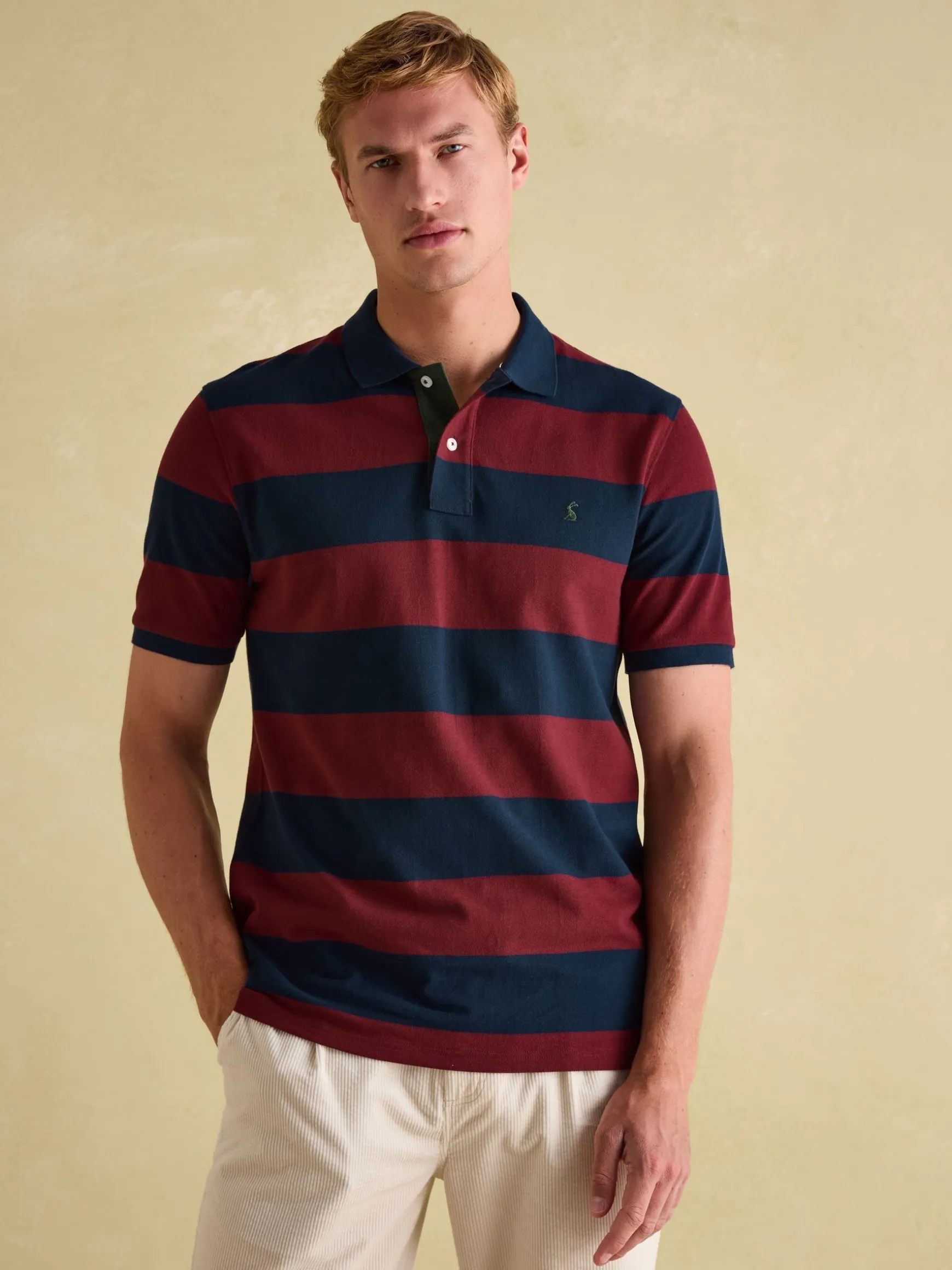 Filbert Burgundy Striped Polo Shirt