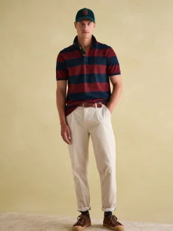 Filbert Burgundy Striped Polo Shirt