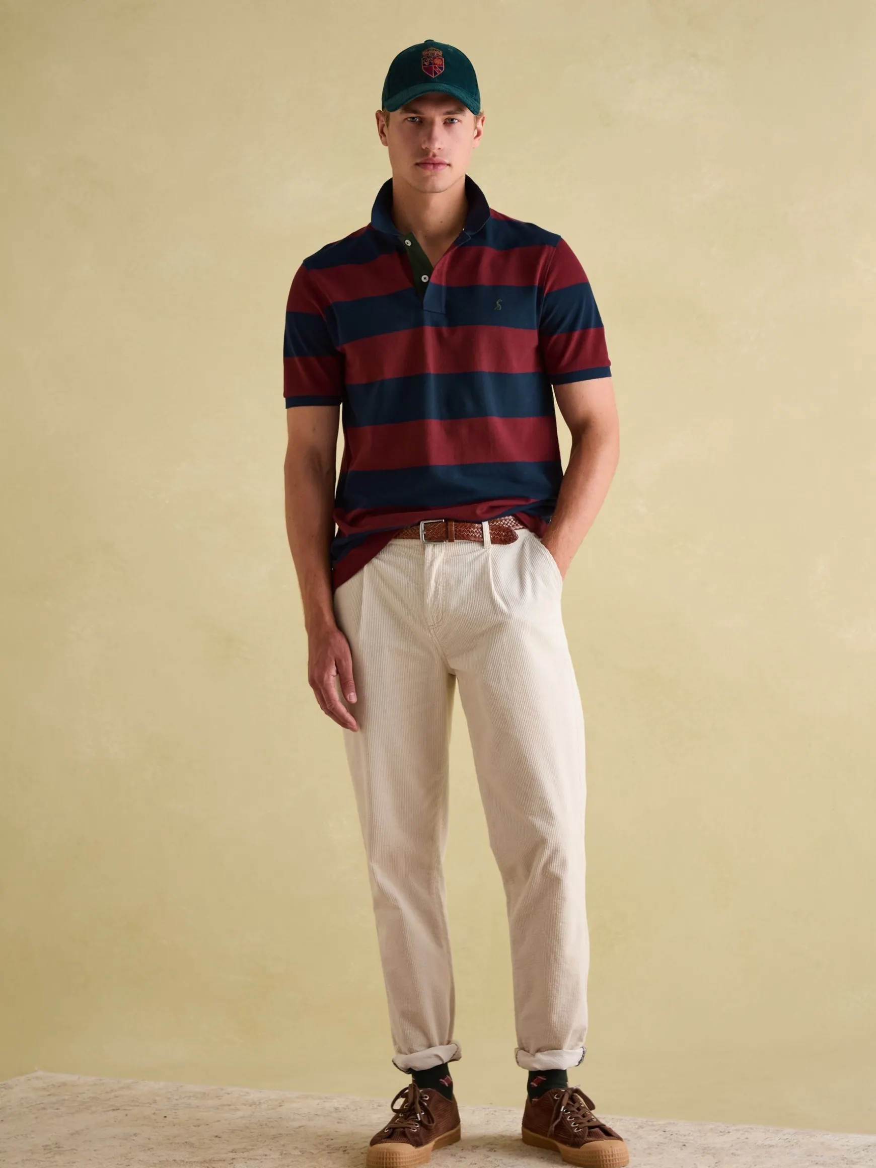Filbert Burgundy Striped Polo Shirt