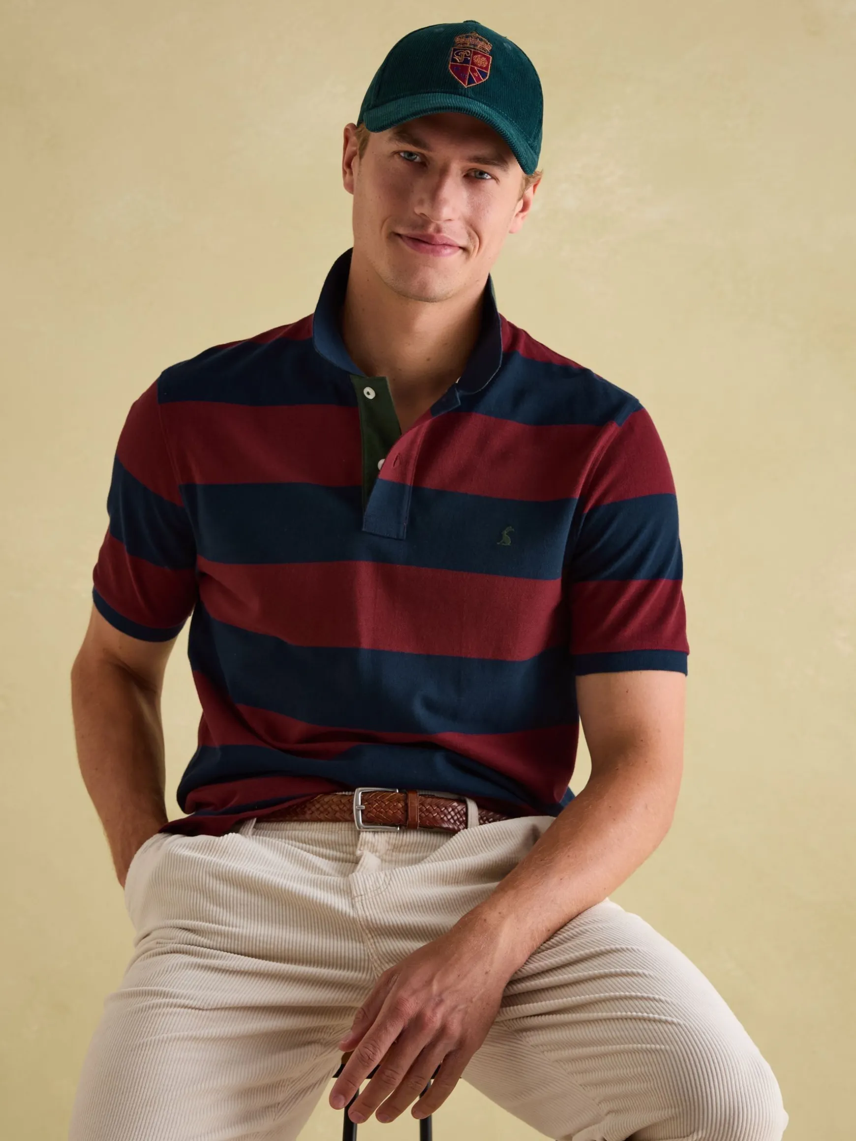 Filbert Burgundy Striped Polo Shirt