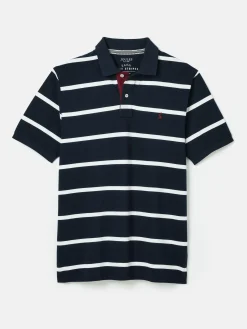 Filbert Navy & White Striped Polo Shirt