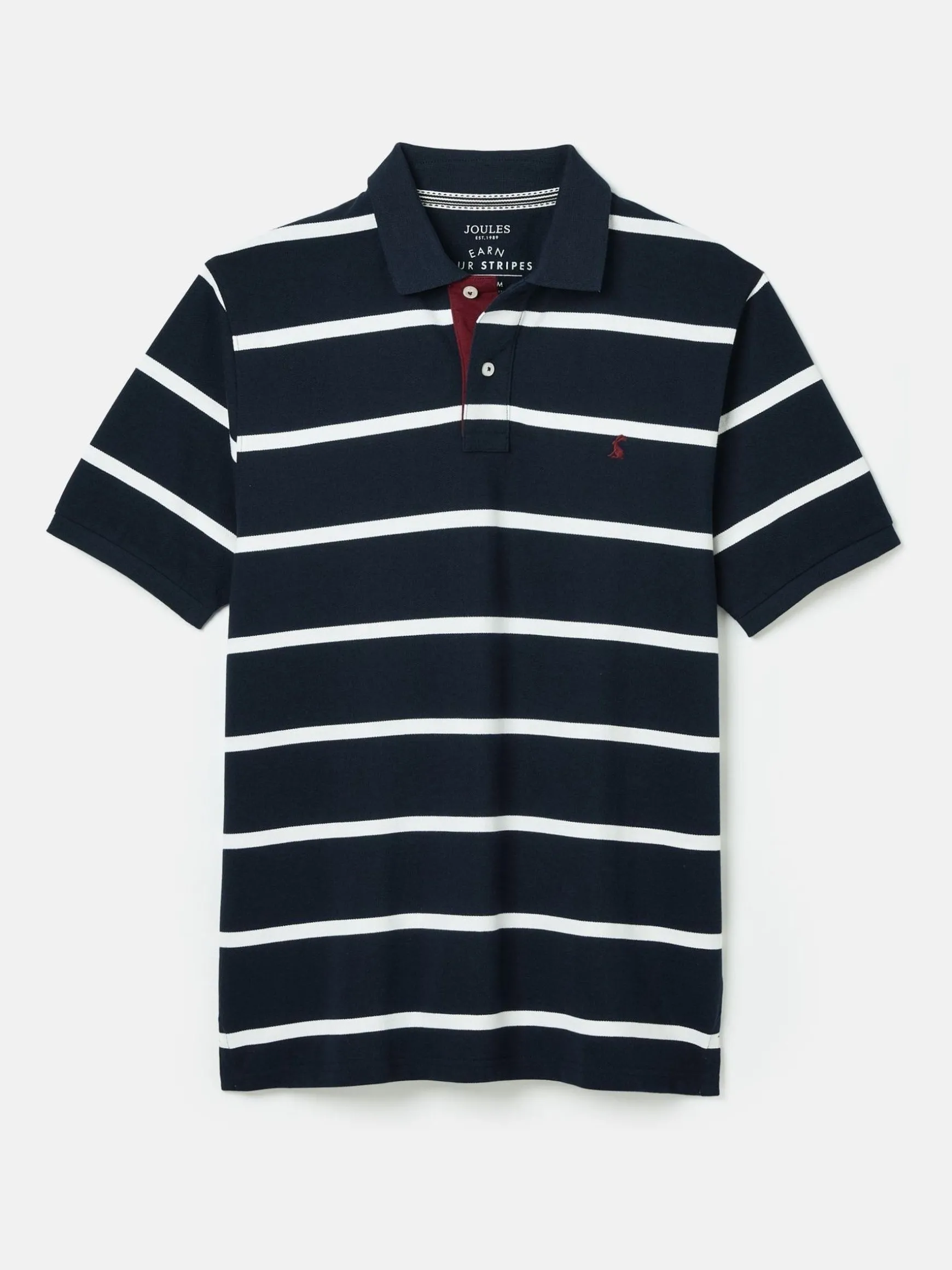 Filbert Navy & White Striped Polo Shirt