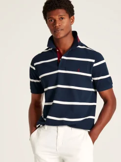 Filbert Navy/White Striped Polo Shirt