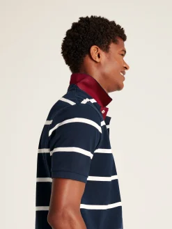 Filbert Navy/White Striped Polo Shirt