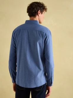 Fletcher Navy Houndstooth Classic Shirt