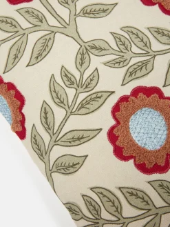 Floral Trellis Green 100% Cotton Cushion