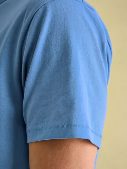 Flynn Blue Jersey Crew Neck T-Shirt