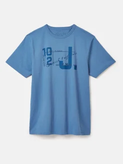 Flynn Blue Jersey Crew Neck T-Shirt
