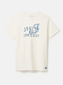 Flynn Cream Jersey Crew Neck T-Shirt