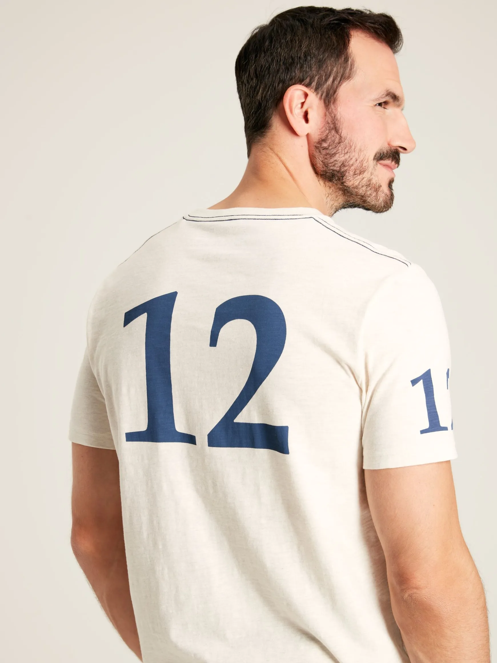 Flynn White Graphic Tee-Graphic Jersey T-Shirt