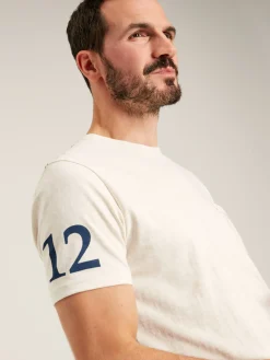 Flynn White Graphic Tee-Graphic Jersey T-Shirt