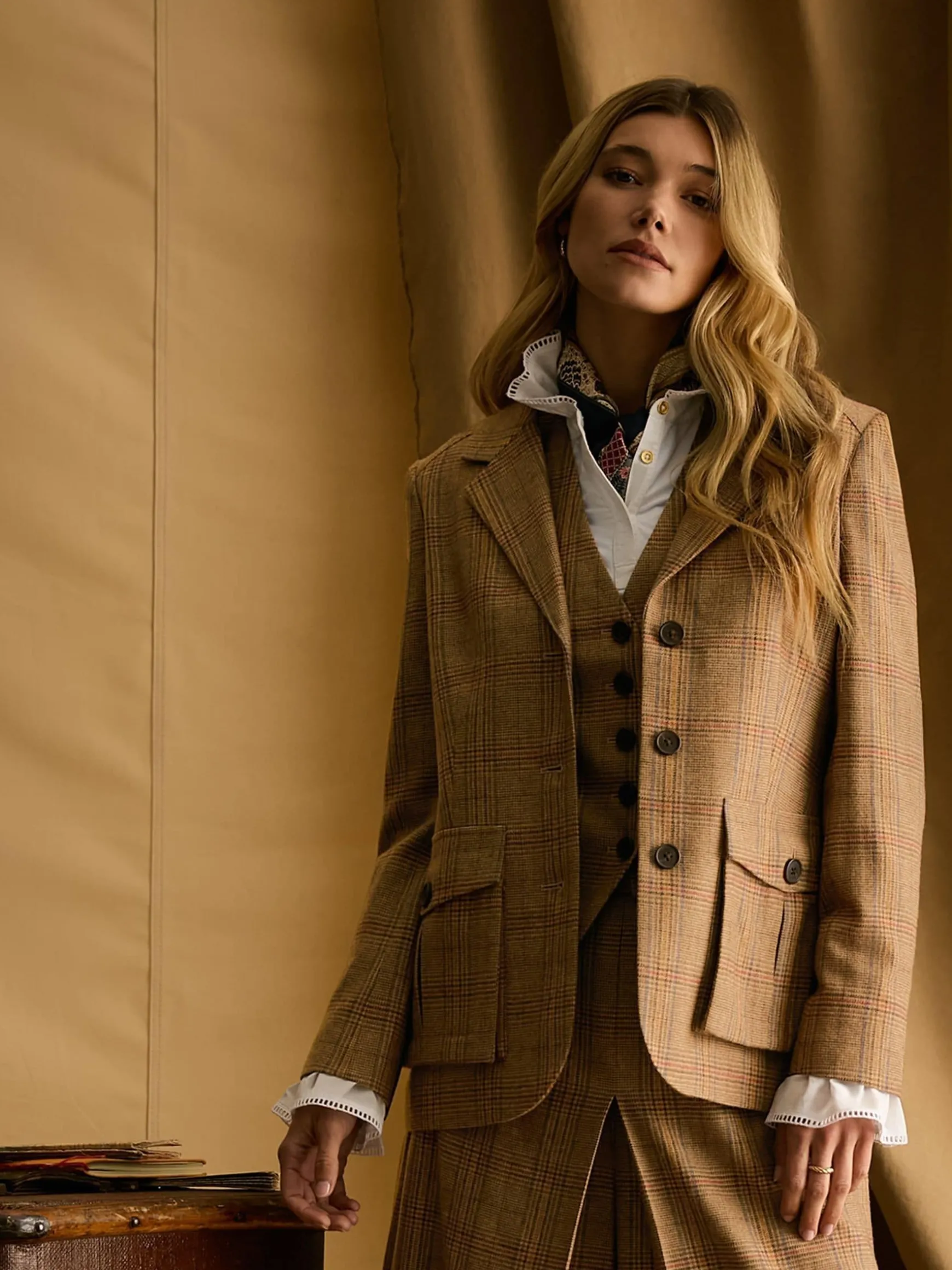 Foxley Check Tweed Suit Blazer