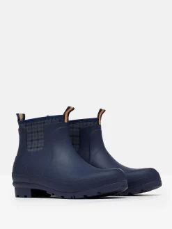 Foxton Navy Blue Neoprene Lined Ankle Wellies