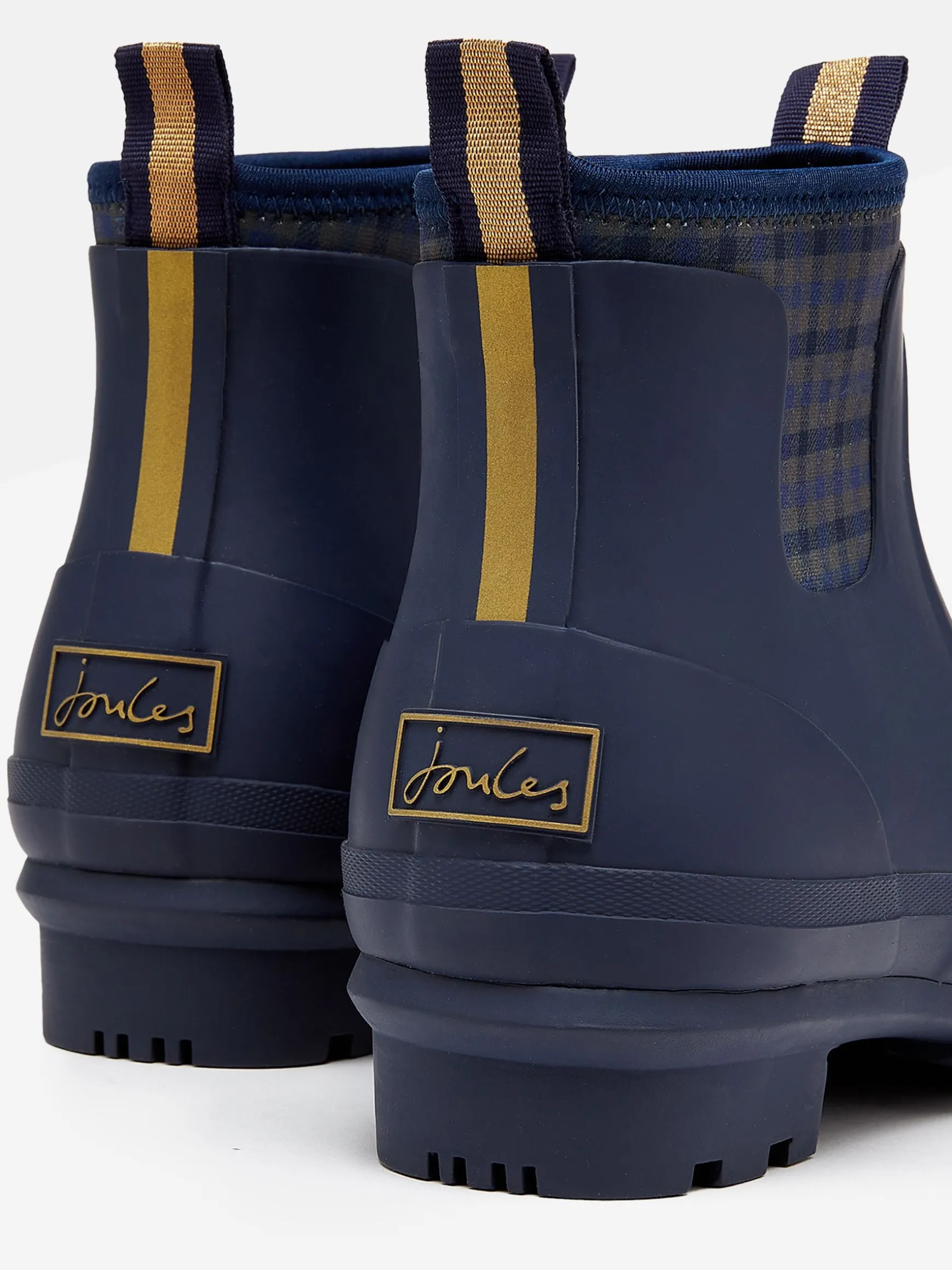 Foxton Navy Blue Neoprene Lined Ankle Wellies