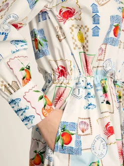 Francesca White Tie Waist Shirt Dress