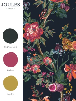 French Navy Forest Chinoiserie 10M Wallpaper