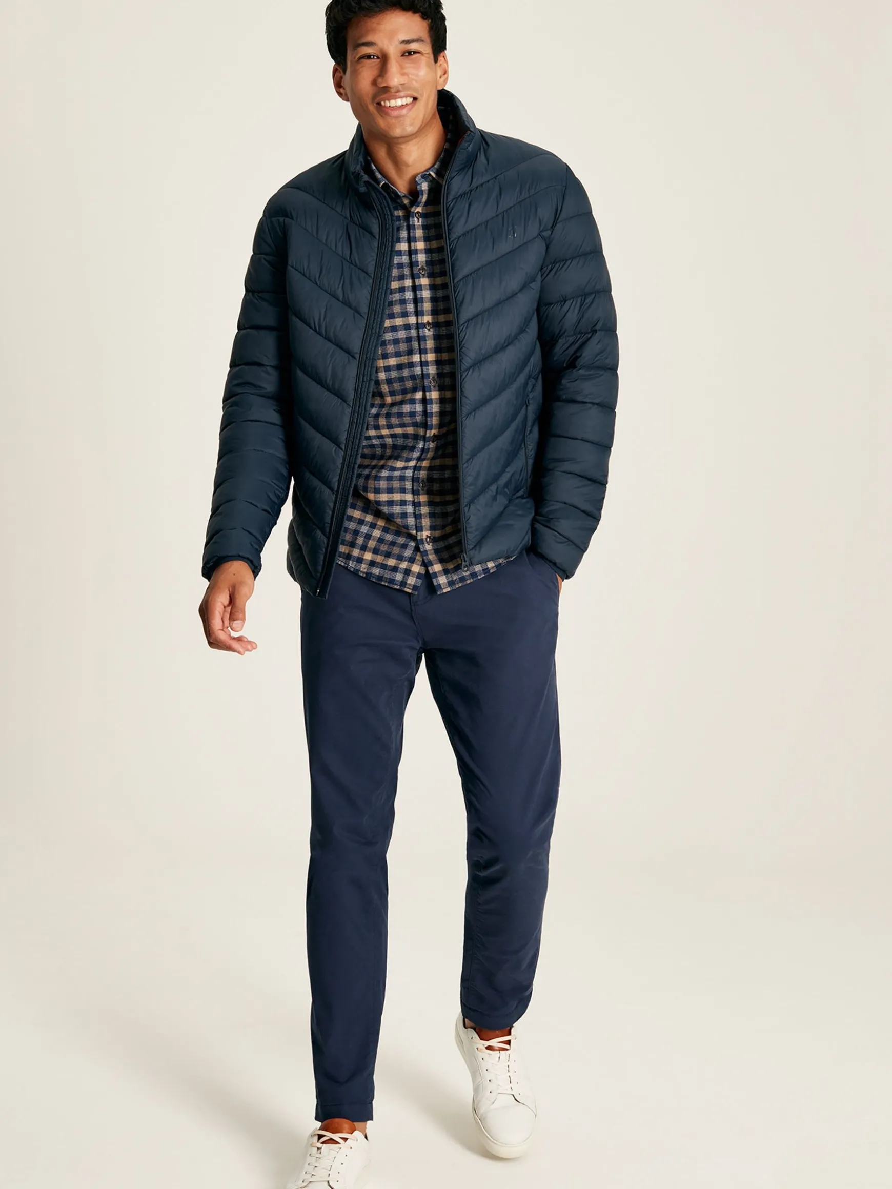 Garrett Navy Blue Showerproof Padded Jacket