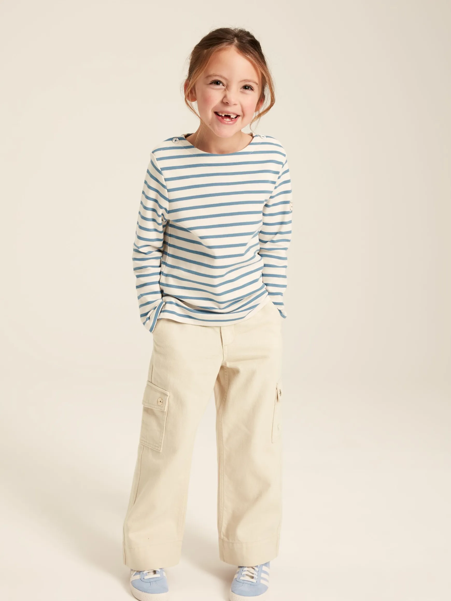 Georgia Beige Cargo Wide Leg Trousers