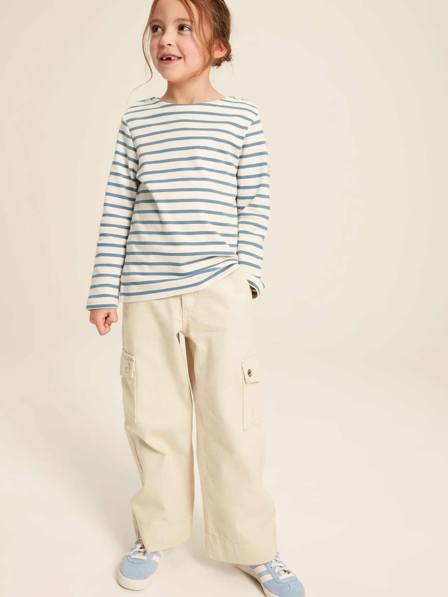 Georgia Beige Cargo Wide Leg Trousers