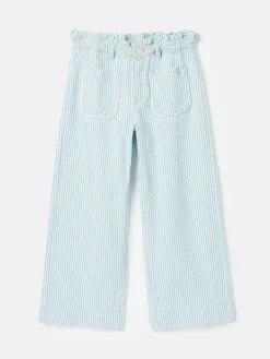 Georgia Blue Striped Wide Leg Trousers