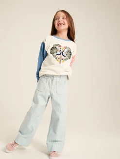 Georgia Blue Striped Wide Leg Trousers