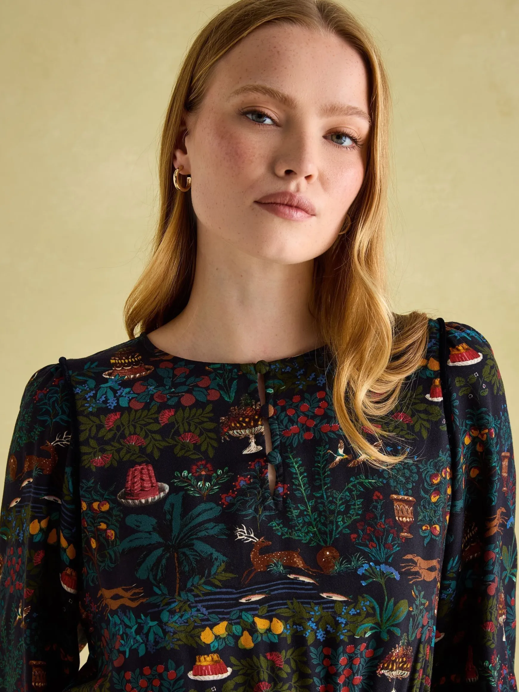 Georgina Navy Elasticated Waist Maxi Dress