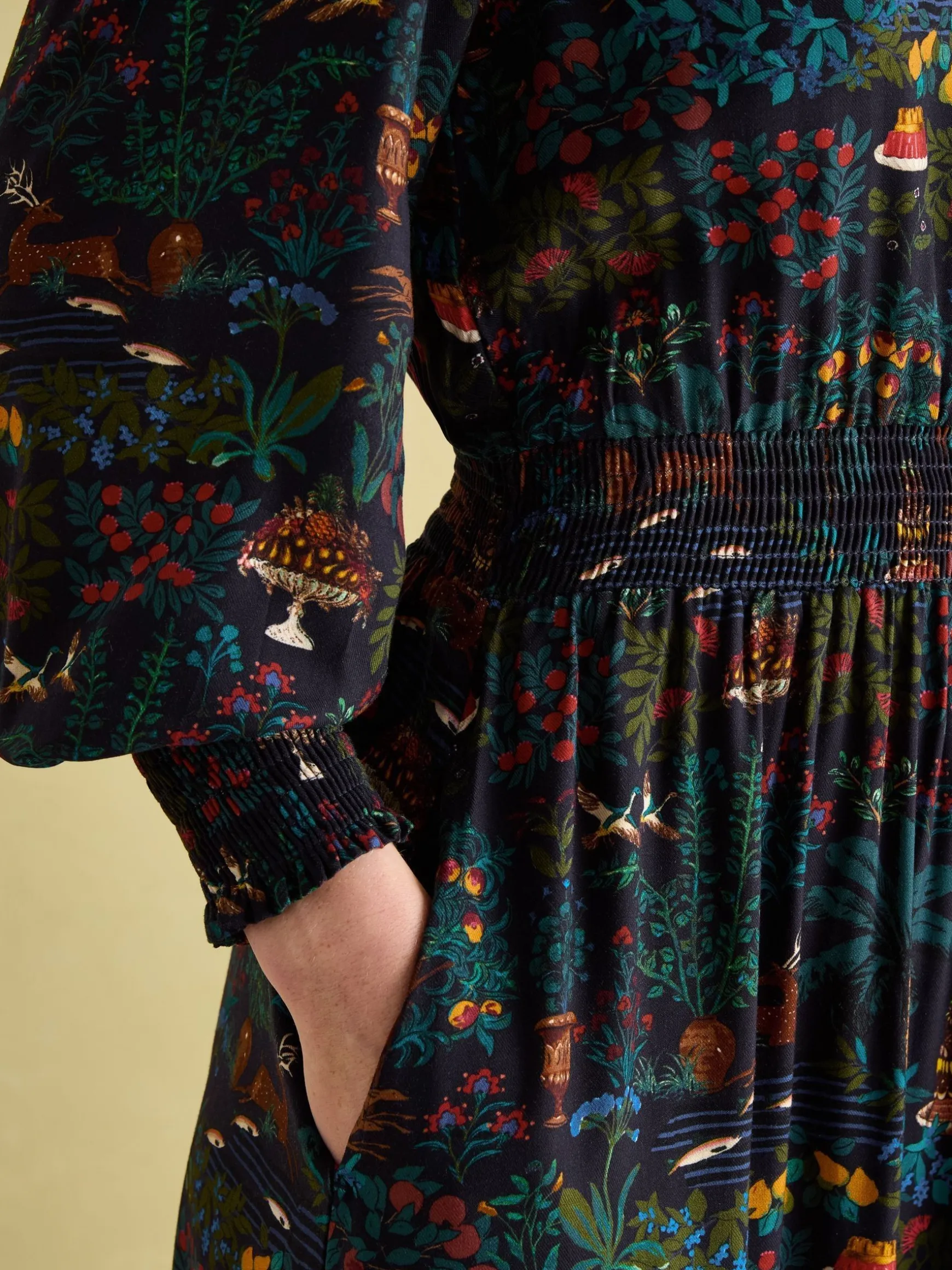 Georgina Navy Elasticated Waist Maxi Dress